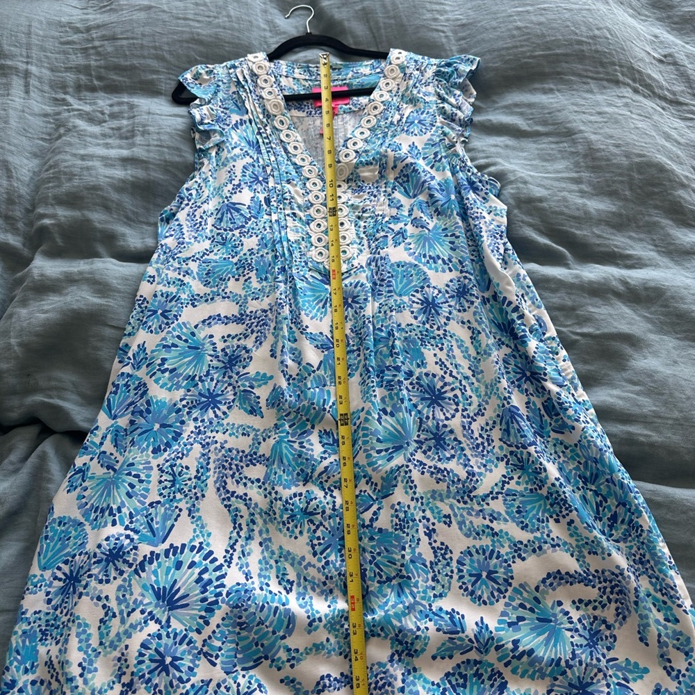 Lilly Pulitzer Blue Floral Dress Womenswear XL